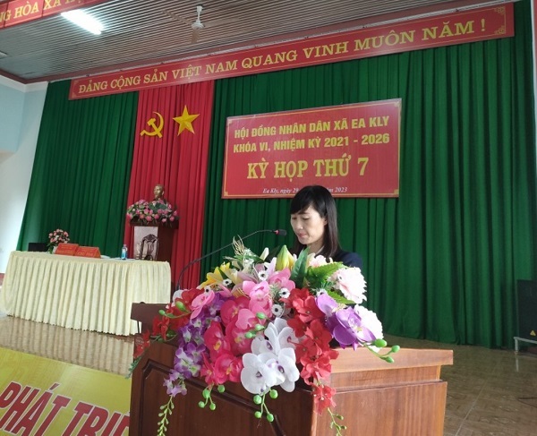 HĐND XÃ EAKLY TỔ CHỨC KỲ HỌP THỨ 7 KHÓA VI, NHIỆM KỲ 2021 - 2026